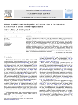 Habitat Associations of Floating Debris and Marine Birds in the North East