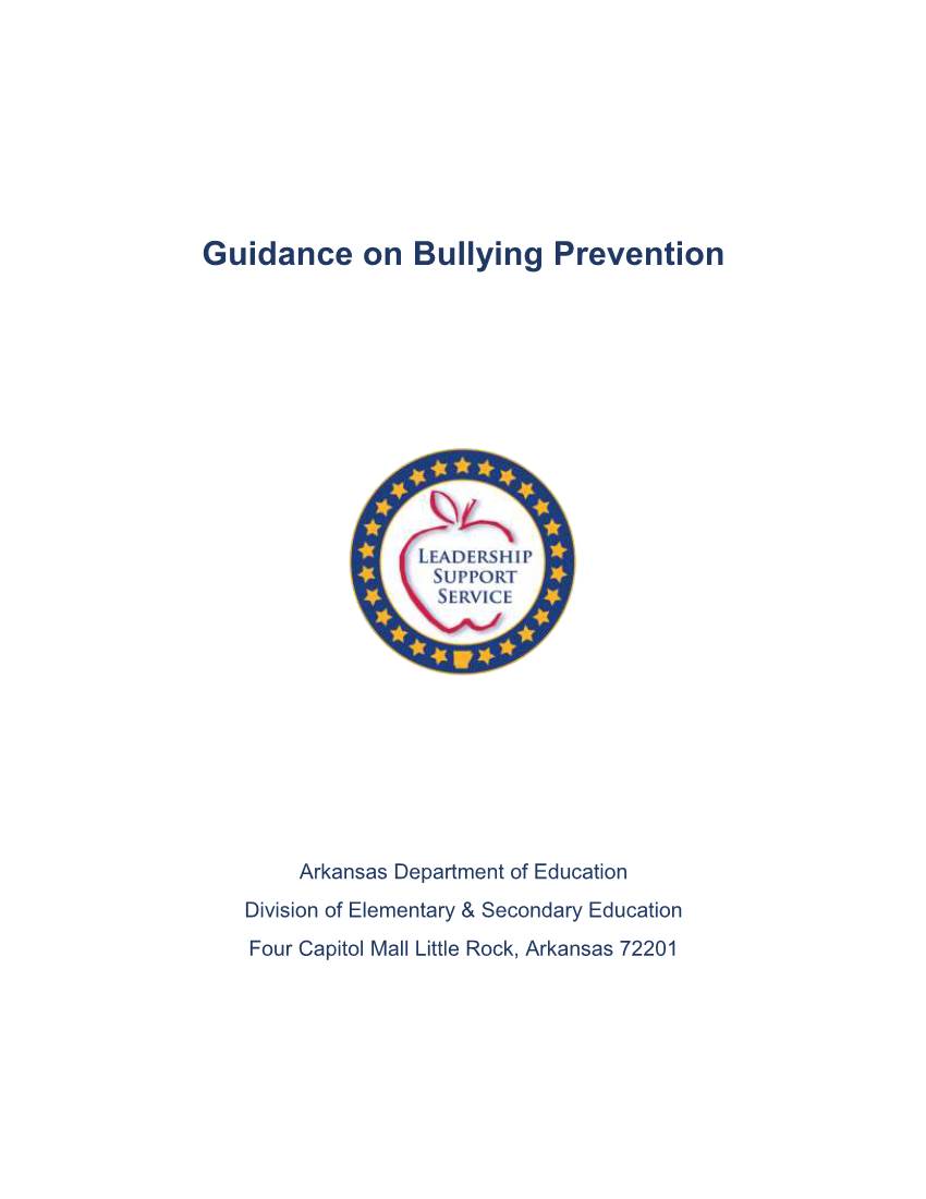 Guidance on Bullying Prevention
