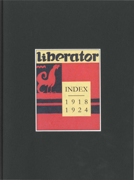 The Liberator Index 1918-1924 1I01ytllal1