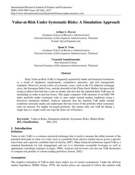 Value-At-Risk Under Systematic Risks: a Simulation Approach