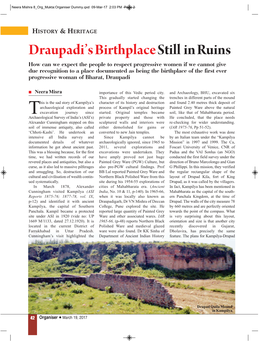 Draupadi's Birthplacestill in Ruins