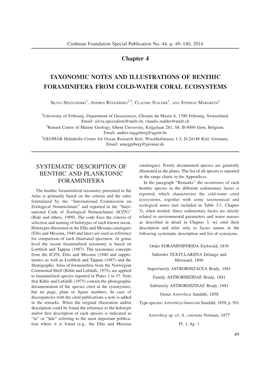 Chapter 4 TAXONOMIC NOTES and ILLUSTRATIONS of BENTHIC