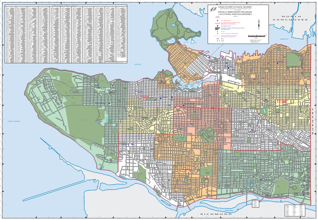 French Immersion Program Locations and Boundaries