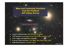 Mass and Luminosity Functions from the Finalised 6Df Galaxy Survey