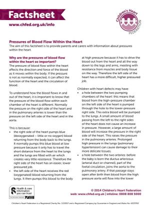 Why Are the Pressures of Blood Flow Within the Heart So Important?