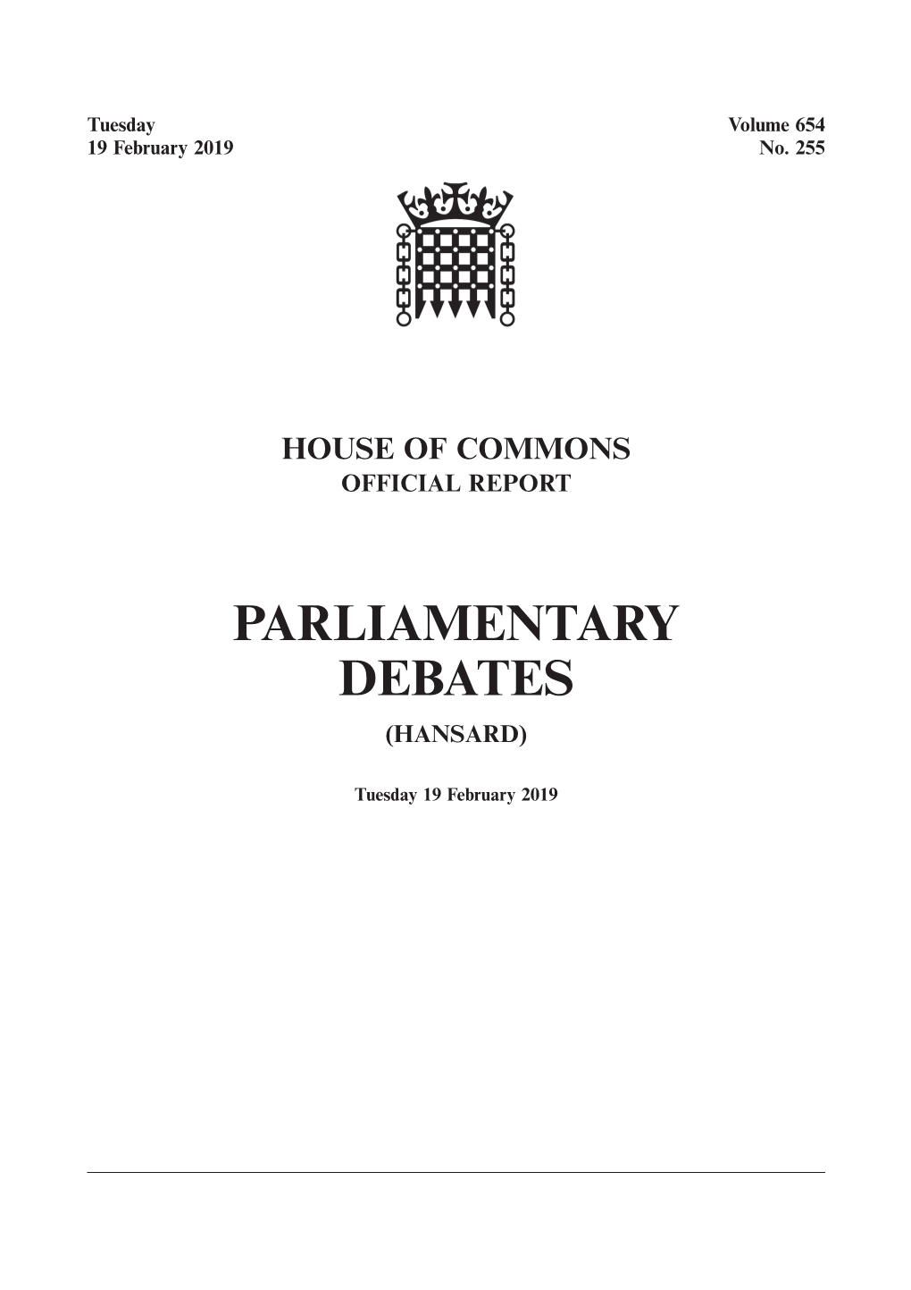 Whole Day Download the Hansard Record of the Entire Day in PDF Format. PDF File, 1.15