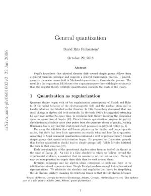 General Quantization