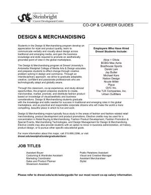 Design & Merchandising