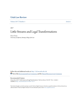 Little Streams and Legal Transformations