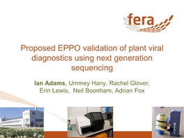Proposed EPPO Validation of Plant Viral Diagnostics Using Next Generation Sequencing