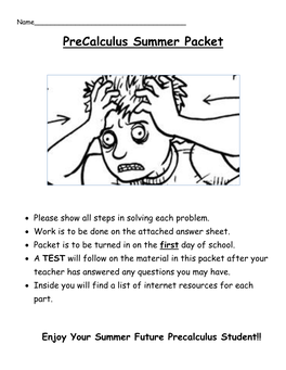 Precalculus Summer Packet