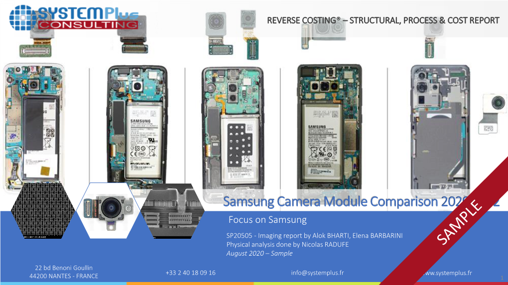 Smartphone Camera Module Comparison 2020 Vol 2: Focus on Samsung | Sample 1 Table of Contents