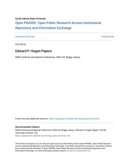 Edward P. Hogan Papers