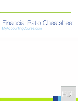 Financial Ratio Cheatsheet Myaccountingcourse.Com