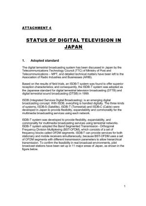 Status of Digital Television in Japan