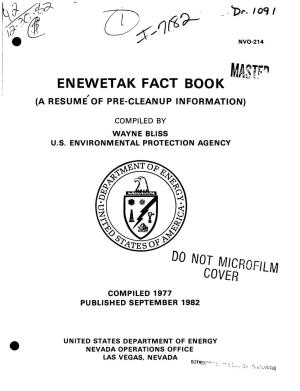 Enewetak Fact Book (A Resume'of Pre-Cleanup Information)