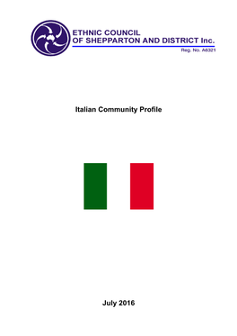 Italian Community Profile, Shepparton and the Goulburn Valley