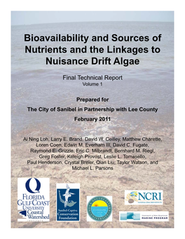 Bioavailability and Sources of Nutrients and the Linkages to Nuisance Drift Algae