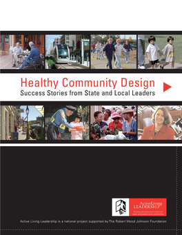 Healthy Community Design Success Stories from State and Local Leaders