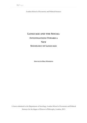 Language and the Social