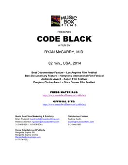 Code Black a Film By
