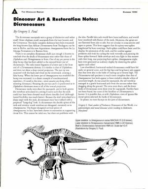 Dinosaur Art & Restoration Notes