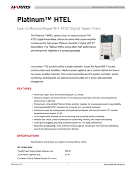 Broadcast Communications / Platinum HTEL