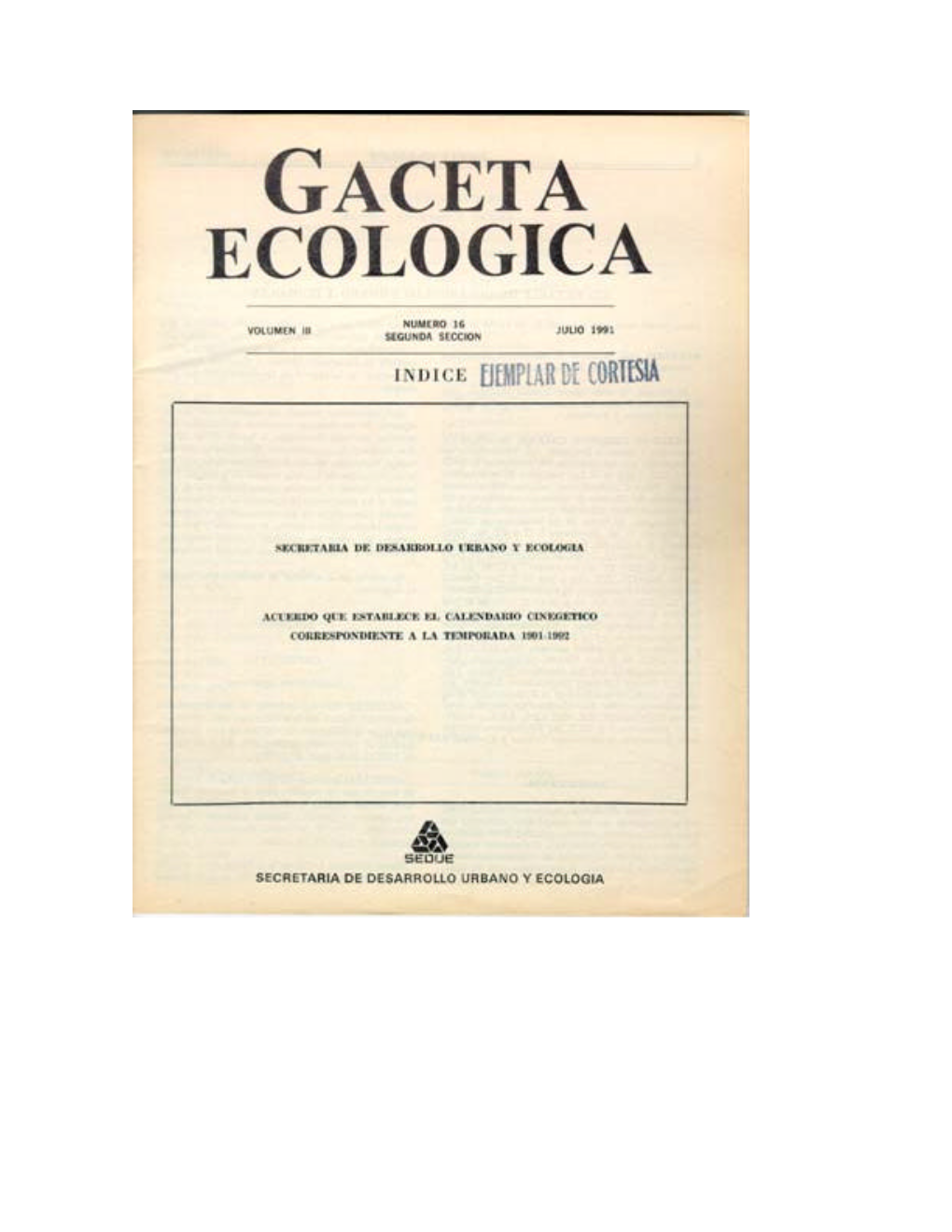 Gaceta Ecológica