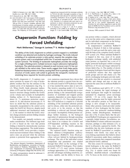 Chaperonin Function: Folding by Forced Unfolding