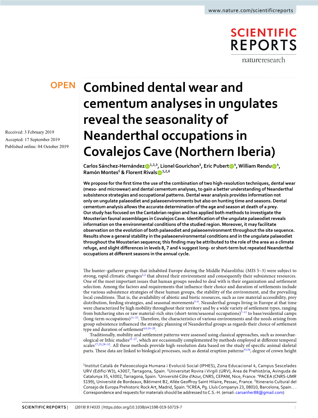 Combined Dental Wear and Cementum Analyses in Ungulates Reveal The