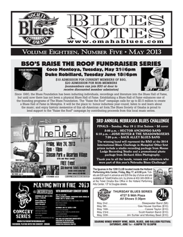 Blues Notes May 2013