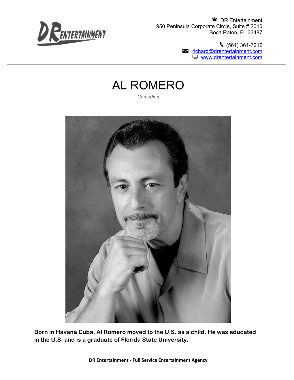 AL ROMERO Comedian