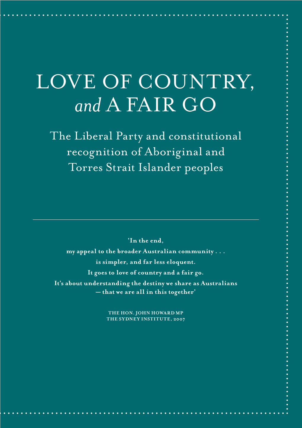 Download Love of Country and a Fair Go