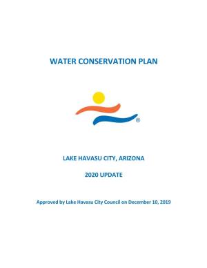 2020 Water Conservation Plan