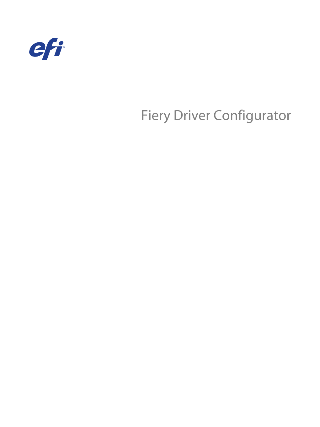 Fiery Driver Configurator © 2016 Electronics for Imaging, Inc