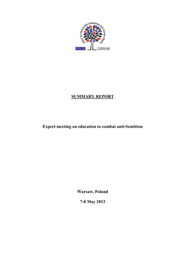 2013-08-06 Expert Mtg Anti-Sem Report Final