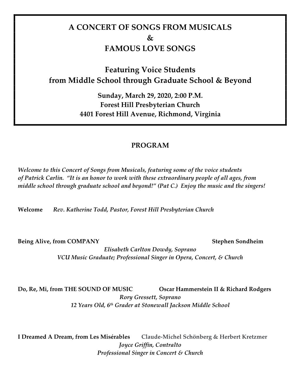 View Concert Program Here