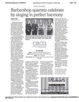 Barbershop Quartets Celebrate by Singing in Perfect Harmony