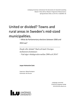 Sweden Democrats on the Rural Areas