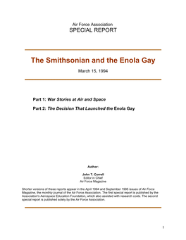 The Smithsonian and the Enola Gay