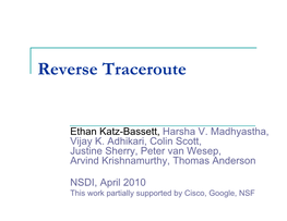 Reverse Traceroute