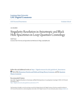 Singularity Resolution in Anisotropic and Black Hole Spacetimes in Loop Quantum Cosmology