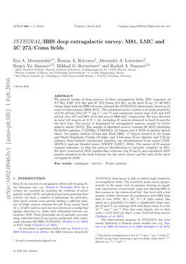 INTEGRAL/IBIS Deep Extragalactic Survey: M81, LMC and 3C 273/Coma ﬁelds