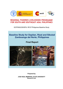 Baseline Study for Dapitan, Rizal and Sibutad Zamboanga Del Norte, Philippines