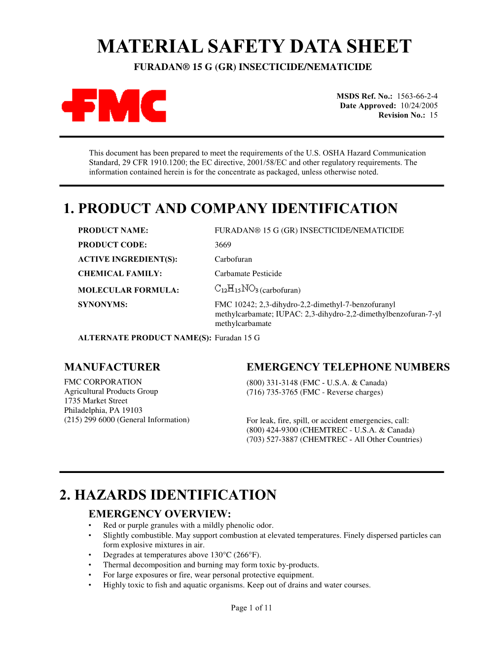 Furadan® 15 G (Gr) Insecticide/Nematicide