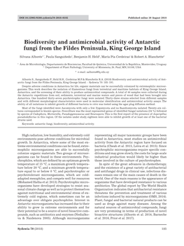 Biodiversity and Antimicrobial Activity of Antarctic Fungi from the Fildes Peninsula, King George Island