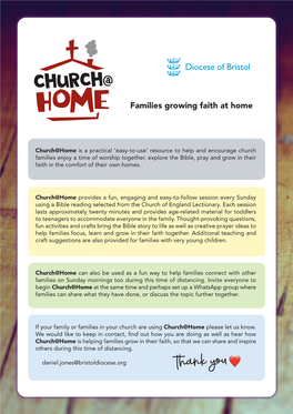Church@ HOME Families Growing Faith at Home