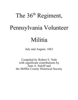 36Th Regiment, Pennsylvania Volunteers