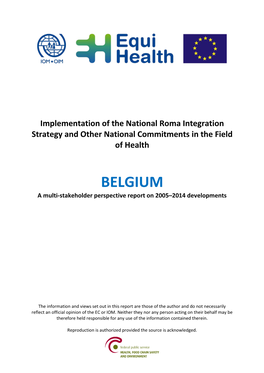 BELGIUM a Multi-Stakeholder Perspective Report on 2005–2014 Developments