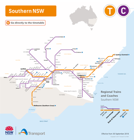 New South Wales Train Link Timetable for the Southern Region